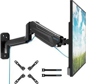 BONTEC Monitor Wall Mount Arm, 13-42 Inch Screens, Max VESA 200x200mm | VESA Gas Spring Height Adjustable, Max 19.8lbs, Swivel, Tilt, Space-Saving Desk Mount, Easy Installation, Single Arm TV Mount BONTEC Monitor Wall Mount Arm, 13-42 Inch Screens, Max VESA 200x200mm | VESA Gas Spring Height Adjustable, Max 19.8lbs, Swivel, Tilt, Space-Saving Desk Mount, Easy Installation, Single Arm TV Mount