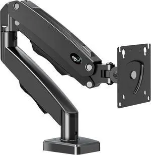 ELG Gas Spring Monitor Arm, Full Motion, 20.9" Reach, 17-35" Screens 19.8 lbs, +85°/-30° Tilt, 360° Rotation, C-Clamp & Grommet, VESA 75x75 to 100x100mm, Cable Organizer, Black ELG Gas Spring Monitor Arm, Full Motion, 20.9" Reach, 17-35" Screens 19.8 lbs, +85°/-30° Tilt, 360° Rotation, C-Clamp & Grommet, VESA 75x75 to 100x100mm, Cable Organizer, Black