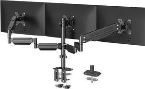 suptek Triple Monitor Mount for Most 17 to 32 inch Screens,Gas Springs Adjustment Triple Monitor Desk Mount Stand with Clamp & Grommet Kit,Black(MD8003) suptek Triple Monitor Mount for Most 17 to 32 inch Screens,Gas Springs Adjustment Triple Monitor Desk Mount Stand with Clamp & Grommet Kit,Black(MD8003)