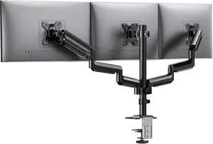 HUANUO Triple Monitor Mount for 13-27 inch Computer Screens, Gaming 3 Monitor Desk Mount with Arm Holds 19.8lbs, Triple Monitors Stand with Tilt, Swivel, Rotation, VESA 75x75, 100x100mm HUANUO Triple Monitor Mount for 13-27 inch Computer Screens, Gaming 3 Monitor Desk Mount with Arm Holds 19.8lbs, Triple Monitors Stand with Tilt, Swivel, Rotation, VESA 75x75, 100x100mm