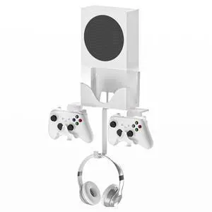 Series S Wall Mount, Series S Wall Mount Kit, with Detachable Controller Holder & Headphone Hanger Heat Dissipation (NOT for ONE S) Series S Wall Mount, Series S Wall Mount Kit, with Detachable Controller Holder & Headphone Hanger Heat Dissipation (NOT for ONE S)