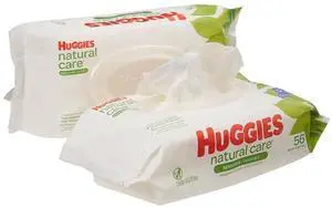 Huggies Natural Care Fragrance Free Baby Wipes, 56 Count (Pack of 1) Huggies Natural Care Fragrance Free Baby Wipes, 56 Count (Pack of 1)