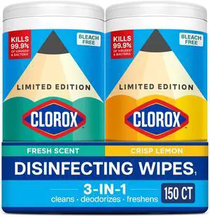 Clorox Disinfecting Wipes Back to School Variety Pack, 75 Count Each, Pack of 2 (Package May Vary) Clorox Disinfecting Wipes Back to School Variety Pack, 75 Count Each, Pack of 2 (Package May Vary)