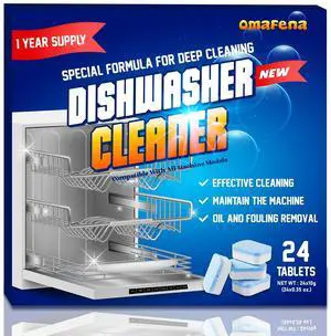 OmaFena Dishwasher Cleaner and Deodorizer Tablet -24Tablets Deep Cleaning Descaler for Dishwasher Machine - Remove Limescale,Odor,Smell,Mineral Buildup OmaFena Dishwasher Cleaner and Deodorizer Tablet -24Tablets Deep Cleaning Descaler for Dishwasher Machine - Remove Limescale,Odor,Smell,Mineral Buildup