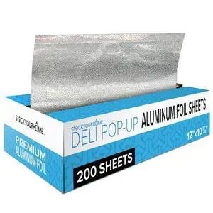 200 Count Pre-Cut Deli Aluminum Wraps 12" Heavy-Duty Pop-Up, Disposable for Hot Dogs, Sandwiches & Food Service 200 Count Pre-Cut Deli Aluminum Wraps 12" Heavy-Duty Pop-Up, Disposable for Hot Dogs, Sandwiches & Food Service