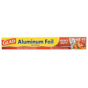 Glad Heavy Duty Aluminum Foil, 40 Square Feet, 12 Inches Wide, 30 Percent Stronger Than Leading Brand, Extra Tough for Grilling, Roasting, Baking, Wrapping, and Food Storage Glad Heavy Duty Aluminum Foil, 40 Square Feet, 12 Inches Wide, 30 Percent Stronger Than Leading Brand, Extra Tough for Grilling, Roasting, Baking, Wrapping, and Food Storage