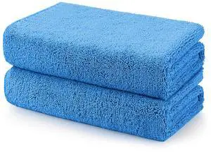 HOMEXCEL Car Drying Towels, 2 Pack Professional Microfiber Towels for Cars, Scratch-Free, Highly Absorbent Drying Towel for Cars, SUVs, RVs, Trucks, and Boats, 31 x 24 inch, Blue HOMEXCEL Car Drying Towels, 2 Pack Professional Microfiber Towels for Cars, Scratch-Free, Highly Absorbent Drying Towel for Cars, SUVs, RVs, Trucks, and Boats, 31 x 24 inch, Blue