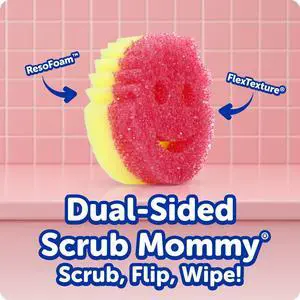 Mommy Kitchen Sponges for Dishes & Wiping Spills - Dual-Sided Dish Scrubber Sponge for Cleaning - Multi-Colored Bulk Pack - Stain & Odor Resistant (5 Count) Mommy Kitchen Sponges for Dishes & Wiping Spills - Dual-Sided Dish Scrubber Sponge for Cleaning - Multi-Colored Bulk Pack - Stain & Odor Resistant (5 Count)