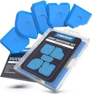 STONE REEF Silicone Caulking Tool Set 5-in-1 Sealant Finishing Tool Kit | Caulk Remover, Grout Scraper & Applicator for Bathroom, Kitchen, Window, Sink, Tile & Joint | Professional Silicone Tools STONE REEF Silicone Caulking Tool Set 5-in-1 Sealant Finishing Tool Kit | Caulk Remover, Grout Scraper & Applicator for Bathroom, Kitchen, Window, Sink, Tile & Joint | Professional Silicone Tools