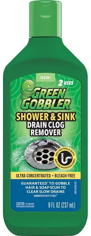 Ultra Concentrated Drain Clog Remover & Cleaner | Powerful Hair, Grease & Soap Dissolver for Bathroom, Kitchen, Shower, Sink & Toilet | Safe for Pipes & Septic Systems Ultra Concentrated Drain Clog Remover & Cleaner | Powerful Hair, Grease & Soap Dissolver for Bathroom, Kitchen, Shower, Sink & Toilet | Safe for Pipes & Septic Systems