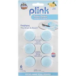 COMPAC HOME Plink Sink Drain Cleaner and Deodorizer, Air Fresheners for Garbage Disposal, Lemon Scented, Home Accessory Cleaning Products for Kitchen and Clogged Drain, 6 Tablets (Pack of 1) COMPAC HOME Plink Sink Drain Cleaner and Deodorizer, Air Fresheners for Garbage Disposal, Lemon Scented, Home Accessory Cleaning Products for Kitchen and Clogged Drain, 6 Tablets (Pack of 1)