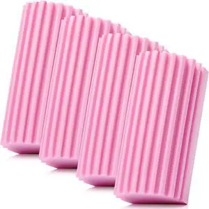 4 Pack Damp Dusting Sponge Duster, Pink Dust Cleaning Sponge, Reusable Household Cleaning Sponge Tool for Blinds, floorboards, Fan Blades, Vents, Glass, Railings, Mirrors 4 Pack Damp Dusting Sponge Duster, Pink Dust Cleaning Sponge, Reusable Household Cleaning Sponge Tool for Blinds, floorboards, Fan Blades, Vents, Glass, Railings, Mirrors