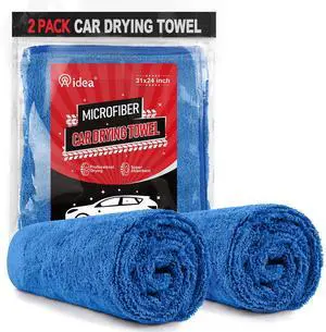 AIDEA Microfiber Towels for Cars-2PK, Large Professional Car Drying Towel, Scratch-Free & Absorbent Drying Towel for Cars, SUVs, RVs, Trucks, and Boats, 24inx 31in, Blue AIDEA Microfiber Towels for Cars-2PK, Large Professional Car Drying Towel, Scratch-Free & Absorbent Drying Towel for Cars, SUVs, RVs, Trucks, and Boats, 24inx 31in, Blue