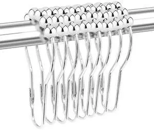 Yapicoco Shower Curtain Hooks Rings for Bathroom, 12PCS Chrome Stainless Steel Rust Resistant Shower Rings for Curtains Kitchen Utensils Bathroom Decorations, etc. Yapicoco Shower Curtain Hooks Rings for Bathroom, 12PCS Chrome Stainless Steel Rust Resistant Shower Rings for Curtains Kitchen Utensils Bathroom Decorations, etc.
