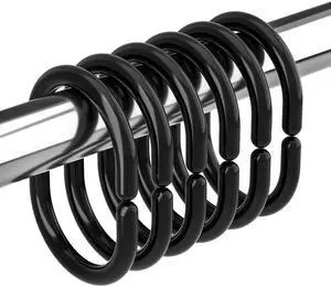 Amazer Black Shower Curtain Hooks Rings, 24 Pcs Plastic Shower Curtain Rings, Plastic Shower Curtain Hooks for Bathroom Shower Rod, Black Shower Hooks Rings Loops for Shower Curtain Amazer Black Shower Curtain Hooks Rings, 24 Pcs Plastic Shower Curtain Rings, Plastic Shower Curtain Hooks for Bathroom Shower Rod, Black Shower Hooks Rings Loops for Shower Curtain