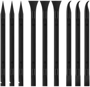 9 Pieces Plastic Scraper Tool for Tight Spaces, Non-Scratch Kitchen Scraper Cleaning Pen, Perfect for Remove Stickers, Labels, Oil Stains, Food, Dirt (Black) 9 Pieces Plastic Scraper Tool for Tight Spaces, Non-Scratch Kitchen Scraper Cleaning Pen, Perfect for Remove Stickers, Labels, Oil Stains, Food, Dirt (Black)