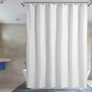 Barossa Design Waterproof Fabric Shower Curtain or Liner Microfiber - Soft Cloth & Hotel Quality, Machine Washable White Shower Curtain Liner for Bath Tub, 72x72 Inches Barossa Design Waterproof Fabric Shower Curtain or Liner Microfiber - Soft Cloth & Hotel Quality, Machine Washable White Shower Curtain Liner for Bath Tub, 72x72 Inches