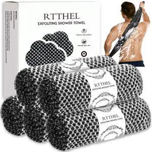 5 Pack Back Scrubber for Shower Exfoliating Shower Towel, Japanese & Korean Scrub Washcloth, Body Exfoliator, Loofah/Luffa Sponge Bath Cloth, Exfoliating Scrub Towel, Back Washer for Women & Men 5 Pack Back Scrubber for Shower Exfoliating Shower Towel, Japanese & Korean Scrub Washcloth, Body Exfoliator, Loofah/Luffa Sponge Bath Cloth, Exfoliating Scrub Towel, Back Washer for Women & Men