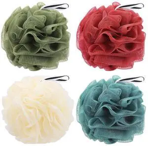 4 Pack Bath Sponge, Bath Shower Loofahs Mesh Pouf Sponge Body Scrubber Exfoliator Scrubber - 50g/Piece 4 Pack Bath Sponge, Bath Shower Loofahs Mesh Pouf Sponge Body Scrubber Exfoliator Scrubber - 50g/Piece