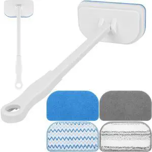 MOSEN Scrub Brush for Shower,4-in-1 Cleaning Brushes with 4 Different Function Cleaning Heads Brush for Shower Cleaning Bathroom Kitchen Car Tub Tile MOSEN Scrub Brush for Shower,4-in-1 Cleaning Brushes with 4 Different Function Cleaning Heads Brush for Shower Cleaning Bathroom Kitchen Car Tub Tile