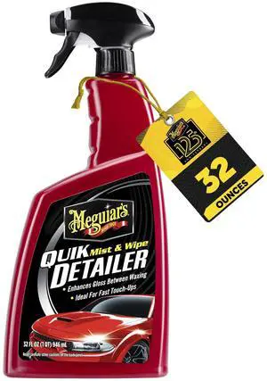 Meguiar's Quik Detailer, Mist & Wipe Car Detailing Spray, Clear Light Contaminants and Boost Shine with a Quick Detailer Spray that Keeps Paint ,32 oz. Meguiar's Quik Detailer, Mist & Wipe Car Detailing Spray, Clear Light Contaminants and Boost Shine with a Quick Detailer Spray that Keeps Paint ,32 oz.