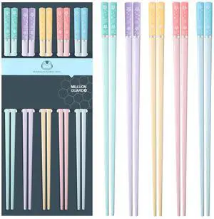 Sakura 5 Pairs Fiberglass Chopsticks, Non-Slip Reusable, Dishwasher Safe Sakura 5 Pairs Fiberglass Chopsticks, Non-Slip Reusable, Dishwasher Safe