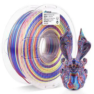 AMOLEN Silk PLA 3D Printer Filament, Shiny Multicolor Rainbow PLA Filament 1.75mm, Fast Color Change PLA 3D Printing Filament for Most FDM 3D Printer, Blue Red YellowGreen AMOLEN Silk PLA 3D Printer Filament, Shiny Multicolor Rainbow PLA Filament 1.75mm, Fast Color Change PLA 3D Printing Filament for Most FDM 3D Printer, Blue Red YellowGreen