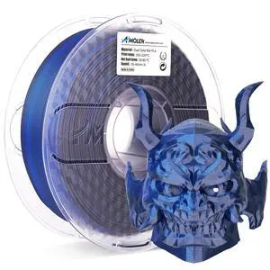 AMOLEN Silk PLA 3D Printer Filament, Dual Color Black Blue PLA 1.75mm, Shiny Color Change Filament 3D Printing PLA Filament for Most FDM 3D Printer, 1kg Spool(2.2lbs) AMOLEN Silk PLA 3D Printer Filament, Dual Color Black Blue PLA 1.75mm, Shiny Color Change Filament 3D Printing PLA Filament for Most FDM 3D Printer, 1kg Spool(2.2lbs)