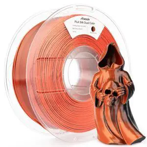 AMOLEN Silk PLA 3D Printer Filament, Dual Color Black Orange PLA 1.75mm, Shiny Color Change Filament 3D Printing PLA Filament for Most FDM 3D Printer, 1kg Spool(2.2lbs) AMOLEN Silk PLA 3D Printer Filament, Dual Color Black Orange PLA 1.75mm, Shiny Color Change Filament 3D Printing PLA Filament for Most FDM 3D Printer, 1kg Spool(2.2lbs)