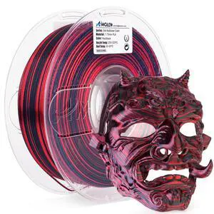 AMOLEN Silk PLA 3D Printer Filament, Shiny Multicolor Rainbow PLA 1.75mm for Creative & Decorative, Fast Color Change Printing Filament for Beginner, Black Red, 1kg (2.2lbs) AMOLEN Silk PLA 3D Printer Filament, Shiny Multicolor Rainbow PLA 1.75mm for Creative & Decorative, Fast Color Change Printing Filament for Beginner, Black Red, 1kg (2.2lbs)
