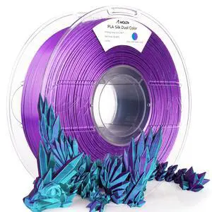 AMOLEN Silk PLA 3D Printer Filament Bundle, Shiny Dual Color PLA Filament 1.75mm Pack, Multi Color Change PLA 3D Printing Filament for Most FDM 3D Printer, 1KG X 4 Spools AMOLEN Silk PLA 3D Printer Filament Bundle, Shiny Dual Color PLA Filament 1.75mm Pack, Multi Color Change PLA 3D Printing Filament for Most FDM 3D Printer, 1KG X 4 Spools