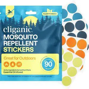 Mosquito Repellent Stickers for Kids & Adults (90 Pack) - Solid Patches, Natural DEET-Free, Essential Oil Infused, Insect Repelling Garments Mosquito Repellent Stickers for Kids & Adults (90 Pack) - Solid Patches, Natural DEET-Free, Essential Oil Infused, Insect Repelling Garments
