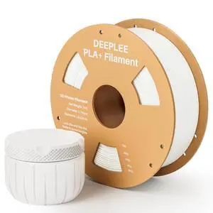 DEEPLEE PLA+ 1.75mm 3D Printer Filament, PLA Plus with Dimensional Accuracy +/- 0.02mm, Higher Strength and Toughness, Neatly Wound, No Clogging, Fits for Most FDM 3D Printers, 1KG White DEEPLEE PLA+ 1.75mm 3D Printer Filament, PLA Plus with Dimensional Accuracy +/- 0.02mm, Higher Strength and Toughness, Neatly Wound, No Clogging, Fits for Most FDM 3D Printers, 1KG White