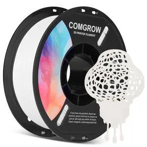 Comgrow PLA 3D Printer Filament, 3D Printer PLA Filament 1.75mm, Dimensional Accuracy +/- 0.02 mm, 1KG Spool PLA White Comgrow PLA 3D Printer Filament, 3D Printer PLA Filament 1.75mm, Dimensional Accuracy +/- 0.02 mm, 1KG Spool PLA White
