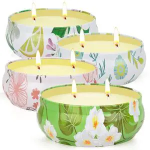 Citronella Candles Outdoor, 4 Pack Double-Wick Soy Wax Lemongrass Candles Bulk, Decorative Scented Candle for Patio Garden Yard Camping, Indoor Outside Emergency Candle, 240 Hours Burning Time Citronella Candles Outdoor, 4 Pack Double-Wick Soy Wax Lemongrass Candles Bulk, Decorative Scented Candle for Patio Garden Yard Camping, Indoor Outside Emergency Candle, 240 Hours Burning Time