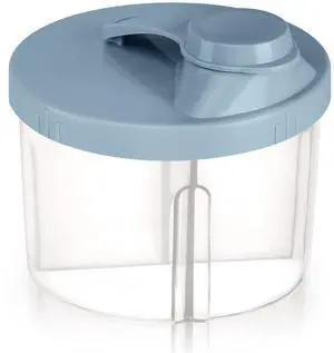 Accmor Baby Formula Dispenser On The Go, Non-Spill Rotating Four-Compartment Formula Container to Go, Milk Powder Kids Snack Container for Infant Toddler Travel Outdoor, Blue Accmor Baby Formula Dispenser On The Go, Non-Spill Rotating Four-Compartment Formula Container to Go, Milk Powder Kids Snack Container for Infant Toddler Travel Outdoor, Blue