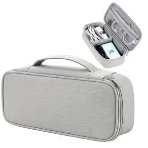 Teskyer Tech Organizer Pouch with Handle, Grey Teskyer Tech Organizer Pouch with Handle, Grey
