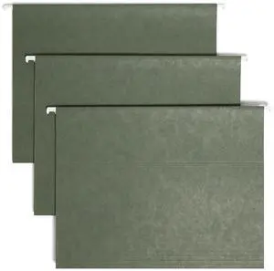 Smead Hanging File Folder, 1/5-Cut Adjustable Tab, Letter Size, Standard Green, Hanging Folders for Filing Cabinets, File Organizer Folder, 25 Count Smead Hanging File Folder, 1/5-Cut Adjustable Tab, Letter Size, Standard Green, Hanging Folders for Filing Cabinets, File Organizer Folder, 25 Count