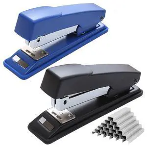 smilixin 2 Pieces Stapler,25 Sheet Capacity Staplers with 2000 Standard Staples,Desktop Staplers Heavy Duty,Office Standard Stapler for School Office,Black & Blue smilixin 2 Pieces Stapler,25 Sheet Capacity Staplers with 2000 Standard Staples,Desktop Staplers Heavy Duty,Office Standard Stapler for School Office,Black & Blue