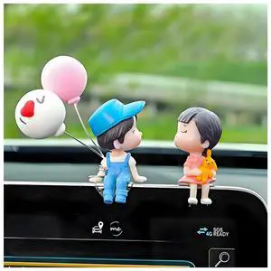 DXNQ Cute Couple Car Dashboard Decorations, Lovely Couple Kiss Cartoon Figurines Car Ornament, Resin Material Boy Girl Car Interior Decoration with Balloon for Car Dashboard Gifts (Blue) DXNQ Cute Couple Car Dashboard Decorations, Lovely Couple Kiss Cartoon Figurines Car Ornament, Resin Material Boy Girl Car Interior Decoration with Balloon for Car Dashboard Gifts (Blue)