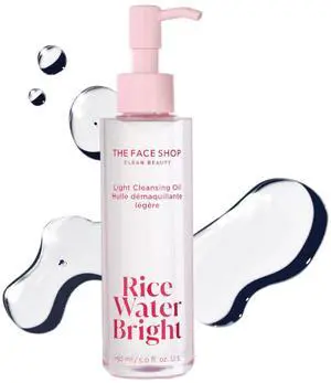 Rice Water Bright Light Facial Cleansing Oil, Daily Makeup Remover, Oil Cleanser, Vegan, Korean Skin Care with Jojoba Oil, Face Pore Cleanser, 150ml Rice Water Bright Light Facial Cleansing Oil, Daily Makeup Remover, Oil Cleanser, Vegan, Korean Skin Care with Jojoba Oil, Face Pore Cleanser, 150ml