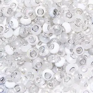 100 Pieces Large Hole Beads, Assorted European Craft Beads White Big Hole Fairy Wands Garden Beads Large Hole Lampwork Spacer Beads for DIY Pens Charms Bracelet Necklace Jewelry Making Supplies 100 Pieces Large Hole Beads, Assorted European Craft Beads White Big Hole Fairy Wands Garden Beads Large Hole Lampwork Spacer Beads for DIY Pens Charms Bracelet Necklace Jewelry Making Supplies