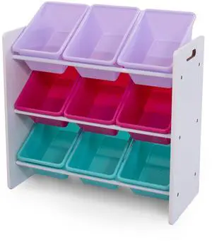 Kids Toy Organizer with 9 Bins, 3 Tier Storage for Playroom Kids Toy Organizer with 9 Bins, 3 Tier Storage for Playroom