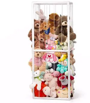 Stuffed Animal Storage, Kids Toy Zoo Storage Organizer with Elastic Band, Thicken PVC Tube Large Stuffed Animals Holder for Nursery Playroom Bedroom Room Furniture Plush Storage(White) Stuffed Animal Storage, Kids Toy Zoo Storage Organizer with Elastic Band, Thicken PVC Tube Large Stuffed Animals Holder for Nursery Playroom Bedroom Room Furniture Plush Storage(White)