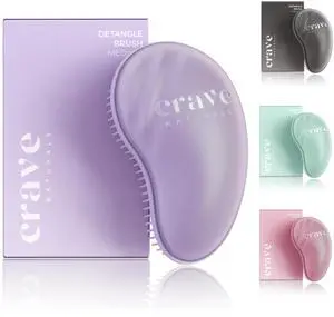 Mini Detangler Hair Brush Purple Glide Thru Hair Detangler Brush for Women, Kids & Toddlers Gentle Scalp Care, No-Pain Tangle-Free Hairbrush for All Hair Types, Travel Hair Brush Mini Detangler Hair Brush Purple Glide Thru Hair Detangler Brush for Women, Kids & Toddlers Gentle Scalp Care, No-Pain Tangle-Free Hairbrush for All Hair Types, Travel Hair Brush