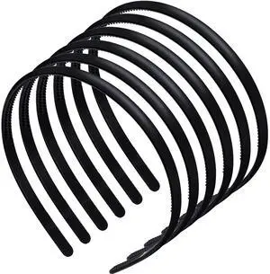 6 Pieces Plastic Headbands for Women Thin Headband with Teeth Plain Head Bands for Halloween Christmas Women's Hair(8 mm,Rubber Black) 6 Pieces Plastic Headbands for Women Thin Headband with Teeth Plain Head Bands for Halloween Christmas Women's Hair(8 mm,Rubber Black)