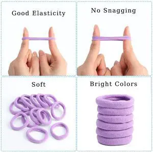 200 Baby Hair Ties, Soft Cotton Seamless Bands for Toddlers Girls 200 Baby Hair Ties, Soft Cotton Seamless Bands for Toddlers Girls