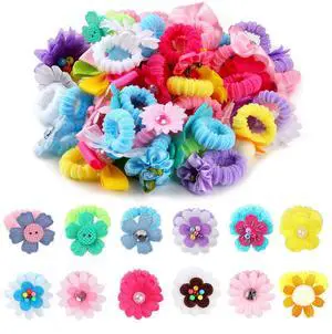 50 Pcs Elastic Hair Ties for Girls Cute Flower Toddler Hair Ties Multicolor Candy Baby Girls Scrunchies Soft Seamless Ponytail Holders Rubber Bands Sold by Zifengcer 50 Pcs Elastic Hair Ties for Girls Cute Flower Toddler Hair Ties Multicolor Candy Baby Girls Scrunchies Soft Seamless Ponytail Holders Rubber Bands Sold by Zifengcer