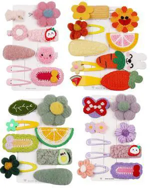 33 PCS Hairpin Candy-colored kid's hair accessories, flower and fruit, rainbow hairpin set, girl cartoon animal cute hairpin 33 PCS Hairpin Candy-colored kid's hair accessories, flower and fruit, rainbow hairpin set, girl cartoon animal cute hairpin