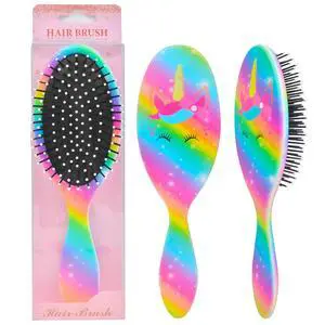 Kids Hair Brush Girls, Toddler Wet Dry Detangling Hair Brush for Curly Thick Hair Pain-Free Comb Girls Kids Women Unicorn Mermaid Kids Hair Brush Girls, Toddler Wet Dry Detangling Hair Brush for Curly Thick Hair Pain-Free Comb Girls Kids Women Unicorn Mermaid